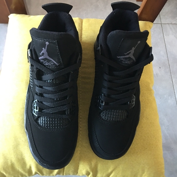 Nike Air Jordan 4 Retro Shoes black cat Men